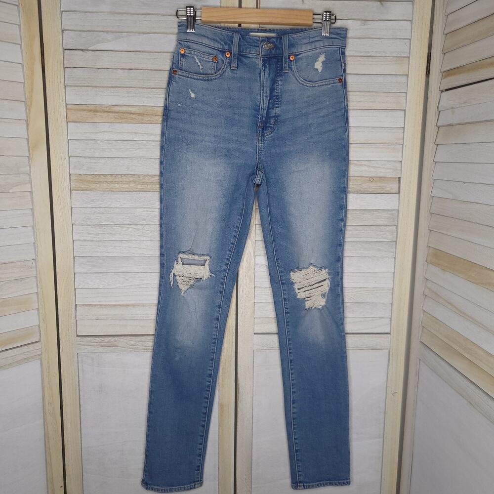 Madewell The Perfect Vintage Jean Distressed Medium Wash Size 24T High Rise Tall